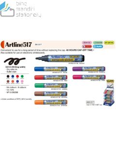 Brosur gambar peralatan kantor Artline 517 Whiteboard Marker (dry safe) Spidol Papan Tulis Non Permanen Bullet Style