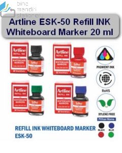 Artline ESK-50 Refill INK Whiteboard Marker 20 ml Tinta Isi Ulang Non Permanen