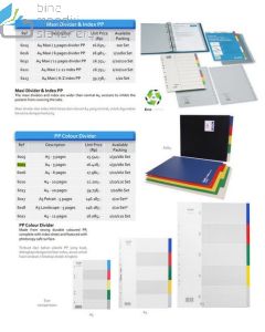 Map presentasi Bantex 6005 PP Colour Divider A4 5 Divider