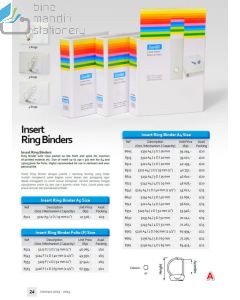 Bantex 8605 Insert Ring Binder 5330 A4 3O-16mm White Map berkas arsip