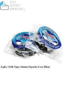 Foto Lakban Kain Jilid Selotip Double Tape  Joyko Cloth Tape 24mmx12yards (Core Blue) merek Joyko