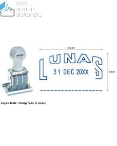 Contoh Joyko Date Stamp S-68 (Lunas) Stempel Tanggal merek Joyko