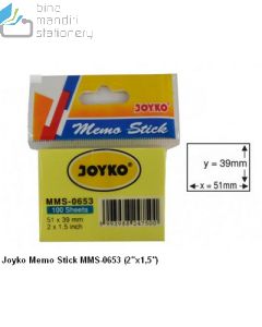 Foto Joyko Memo Stick MMS-0653 (2"x1,5") Sticky Note merek Joyko