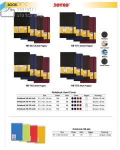 Gambar Joyko Notebook NB-666 Buku Tulis Catatan Diary Buku Saku Agenda Spiral Bergaris merek Joyko